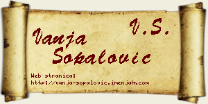 Vanja Šopalović vizit kartica